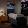 vidaXL Boxspringbett mit Matratze Blau 90x190 cm Stoff 3293448 Bild 4