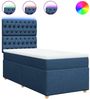 vidaXL Boxspringbett mit Matratze Blau 90x190 cm Stoff 3293448 Bild 2