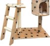 vidaXL Katzen-Kratzbaum Sisal 150 cm Beige mit Pfoten-Aufdruck 170488 Bild 3