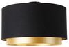 Qazqa Deckenleuchte Shade-duo, ohne Leuchtmittel, E27, Schwarz, Modern, Textil, 1-flammig Bild 4