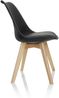 hjh OFFICE Besucherstuhl Konferenzstuhl 4er Pack SCANDI Kunststoff Schwarz Bild 4