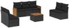vidaXL 8-tlg. Garten-Sofagarnitur mit Kissen Schwarz Poly Rattan 3227560 Bild 2
