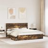 vidaXL Bettrahmen Geräucherte Eiche 180 x 200 cm Ingenieurs Holz 3409831 Bild 3