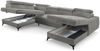 Wohnlandschaft Schlafsofa AGNESA Stoff Salvador Grau Ottomane Rechts Bild 4