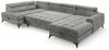 Wohnlandschaft Schlafsofa AGNESA Stoff Salvador Grau Ottomane Rechts Bild 5