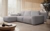 Selsey 'Carnos' Ecksofa mit Schlaffunktion, Ballkissen, Chenillebezug, Grau, linksseitig Bild 3