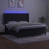vidaXL Boxspringbett mit Matratze & LED Schwarz 160x200 cm Samt 3139753 Bild 3