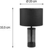 Trio Leuchten Tischleuchte Grazia E14, schwarz, Metall/Glas Bild 4