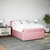 vidaXL Boxspringbett mit Matratze Rosa 140x190 cm Samt 3287733 Bild 3