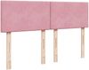 vidaXL Boxspringbett mit Matratze Rosa 140x190 cm Samt 3287733 Bild 5
