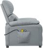 vidaXL Elektrischer Massagesessel Verstellbar Hellgrau Stoff [3073827] Bild 5