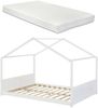 Hausbett Simo mit Matratze 140x200cm Weiß [en. casa] Bild 2