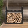 vidaXL Kaminholzregal Schwarz 110x35x108,5 cm Massivholz Kiefer 823861 Bild 3
