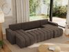 U-förmiges Ecksofa mit Schlaffunktion und Bettkasten, Couch U-form - KIRASSO U - Braun Velours Bild 5