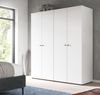 Kleiderschrank 4-türig Carter in weiß 160 x 176 cm Bild 5