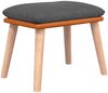vidaXL Fußhocker Dunkelgrau 45 x 29,5 x 39 cm Stoff und Kunstleder [341447] Bild 2