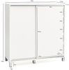 Schuhschrank WL5.712 Holz Weiß 100 x 108 x 37,5 cm Ablage Hoch, Design Schuhständer Groß 20 Paar Schuhe Schuhregal Flur, Schuh Aufbewahrung Platzsparend, Schuhablage Dielenmöbel Modern XXL Bild 4