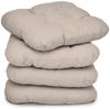4er Set Beautissu Lisa Stuhlkissen 40 x 40 x 8 cm Taupe Bild 2