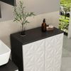 Midischrank Edge Schwarz 60 x 79.5 cm mit 2 Türen und 3 Fächer Vicco Bild 5