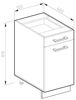 Küchenunterschrank R-Line Rot 30 cm J-Shape, ohne Arbeitsplatte Vicco Bild 2
