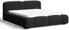GRAINGOLD Aubi Polsterbett 140x200, Doppelbett mit Bettkasten, Velour-Stoff, Schwarz Bild 2