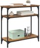 Konsolentisch, Beistelltisch, Konsole mit Regal Altholz 75 x 29 x 75 cm Holzwerkstoff Bild 3