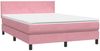 vidaXL Boxspringbett mit Matratze Rosa 160x220 cm Samt 3316076 Bild 4