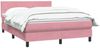 vidaXL Boxspringbett mit Matratze Rosa 160x220 cm Samt 3316076 Bild 3