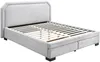Vente-unique - INASTO Bett Stoff Grau - B 214,5 cm x H 114 cm x L 211 cm Bild 3