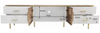 TV-Schrank 170 x 37 x 47,5 cm aus Spanplatte in Weiß mit Marmormuster, LED & Glas Bild 4