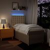 vidaXL Boxspringbett mit Matratze Creme 90x190 cm Stoff 3294230 Bild 4