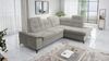 robin 'NEO' Ecksofa mit Schlaffunktion und verstellbarer Bettkasten, Chenille-Stoff silber, 343 x 210 x 90 cm Bild 2