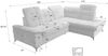 robin 'NEO' Ecksofa mit Schlaffunktion und verstellbarer Bettkasten, Chenille-Stoff silber, 343 x 210 x 90 cm Bild 3