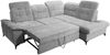 robin 'NEO' Ecksofa mit Schlaffunktion und verstellbarer Bettkasten, Chenille-Stoff silber, 343 x 210 x 90 cm Bild 4