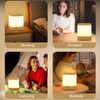 LED Nachttischlampe Touch Dimmbar:ZMH Tischlampe Akku 3600mAH USB Aufladbar Nachttischlampe Kabellos mit 3 Farbtemperaturen&Timing Funktion Nachtlicht für Schlafzimmer (Holzmaserung, 3600mAH) Bild 4
