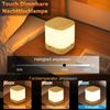 LED Nachttischlampe Touch Dimmbar:ZMH Tischlampe Akku 3600mAH USB Aufladbar Nachttischlampe Kabellos mit 3 Farbtemperaturen&Timing Funktion Nachtlicht für Schlafzimmer (Holzmaserung, 3600mAH) Bild 2