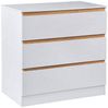 WOLTU Kommode mit 3 Schubladen, Sideboard Hochglanz Weiß, Kommodenschrank platzsparend, Schubladenkommode für Wohnzimmer, Schlafzimmer Büro, 80 x 78 x 48 cm Bild 5