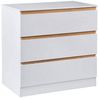WOLTU Kommode mit 3 Schubladen, Sideboard Hochglanz Weiß, Kommodenschrank platzsparend, Schubladenkommode für Wohnzimmer, Schlafzimmer Büro, 80 x 78 x 48 cm Bild 4