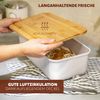 2tlg. Brotaufbewahrungs-Set - Brotkasten und Brotkorb (Kunststoff/Metall, weiß) Bild 5