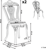 Beliani 'BOVINO' Gartenstuhl 2er Set, Metall dunkelbraun Bild 2