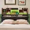 ADWOLT Polsterbett Polsterbett Stauraumbett mit LED-Beleuchtung, Doppelbett 140x200 cm,Jugendbett mit USB und Type-C Bild 3