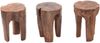 Hocker LOG 41 x 29 x 29 cm, Massivholz dunkelbraun Bild 5