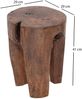 Hocker LOG 41 x 29 x 29 cm, Massivholz dunkelbraun Bild 2