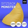 Lumaland Sitzsack Kinder Monster 80 x 80 x 70 cm, weiches Sitzpolster, pflegeleichtes Material, leicht Bild 2
