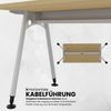 bümö manuell höhenverstellbarer Schreibtisch 140x80 cm in Asteiche - PC Tisch höhenverstellbar & klein, höhenverstellbarer Tisch Büro, kleiner Computertisch verstellbar, A-Serie, AS-14-R Bild 3