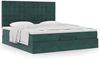 vidaXL Ottoman-Bett mit Matratzen Dunkelgrün 160x200 cm Samt 3313628 Bild 4
