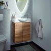 FACKELMANN SBC MILANO Waschbeckenunterschrank Gäste WC 55 cm breit, Braun hell, 2 Türen Bild 2