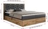 Boxspringbett mit Kopfteil und Topper, Polsterbett - NESSI - 180 x 200 cm - Dunkelgrau Kunstleder - H3 - Topper Visco Bild 5