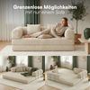 skølm 'Lofn' Modulares Sofa 2 Sitzer, 200x100 cm, Vollschaumcouch mit Metallgestell, Cord beige, Schlafsofa vakuumverpackt, kein Aufbau erforderlich Bild 4