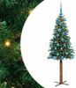 vidaXL Schlanker Weihnachtsbaum mit 150 LEDs mit Ständer Grün 150 cm 3394858 Bild 2